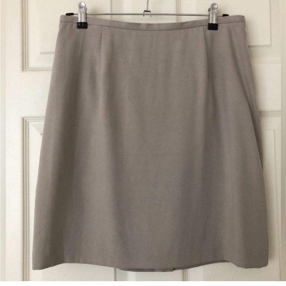 Banana Republic Silk Twill Pencil Skirt Light Taupe Size 12